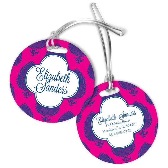 Pink Delhi Luggage Tags